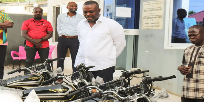 Ablekuma West MCE hands over some motorcycles to Assembly Members 2022
