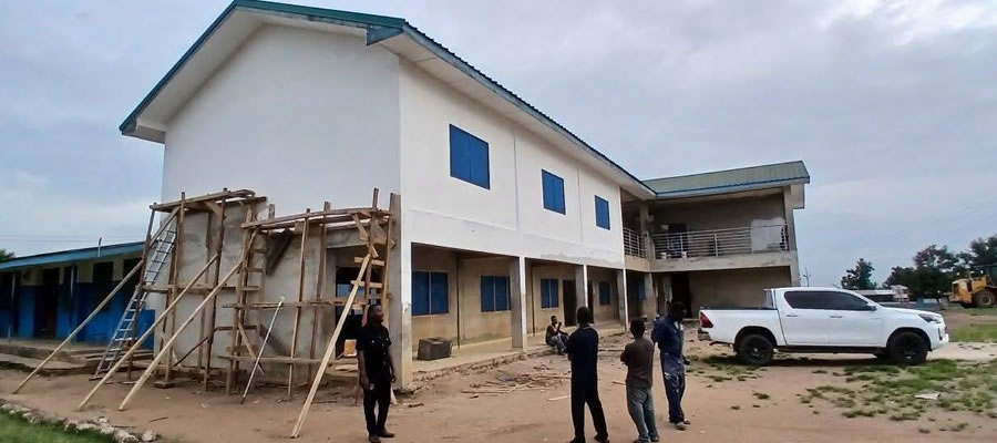Construction Resumes on Administration. . .