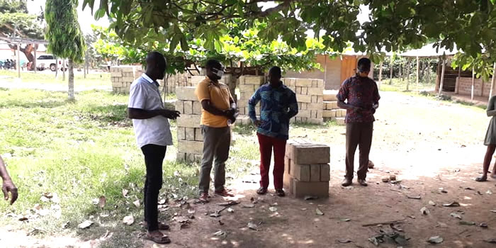 Adansi Asokwa DCE cut sod for the Construction of 3unit classroom at Amanorkrom 2020