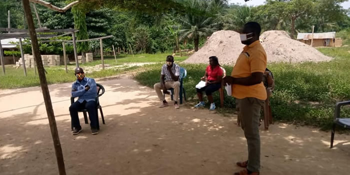 Adansi Asokwa DCE cut sod for the Construction of 3unit classroom at Amanorkrom 2020