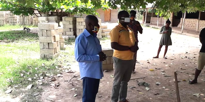 Adansi Asokwa DCE cut sod for the Construction of 3unit classroom at Amanorkrom 2020