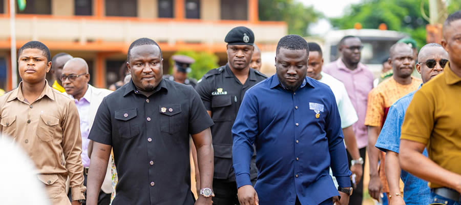 Ahafo Ano South West District -  Ashanti Regional Minister Inspects Developmental Projects 2025