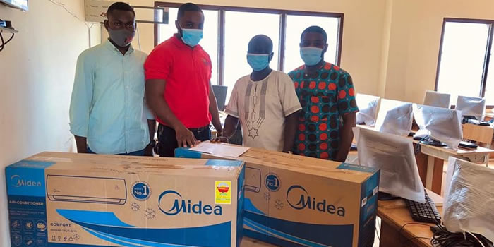 Amenfi Central - Akyekyere Basic School receives Computers and Air Conditioners from GIFEC 2021
