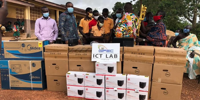 Amenfi Central - Akyekyere Basic School receives Computers and Air Conditioners from GIFEC 2021
