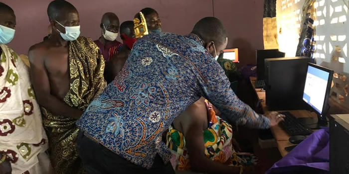 Amenfi Central - Akyekyere Basic School receives Computers and Air Conditioners from GIFEC 2021