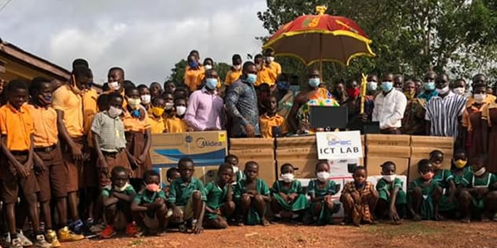 Amenfi Central - Akyekyere Basic School receives Computers and Air Conditioners from GIFEC 2021