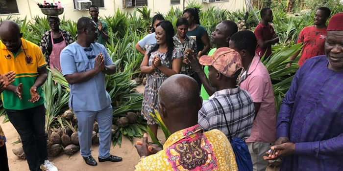 New Juaben South MCE hands over thousands of coconut seedlings to farmers 2022