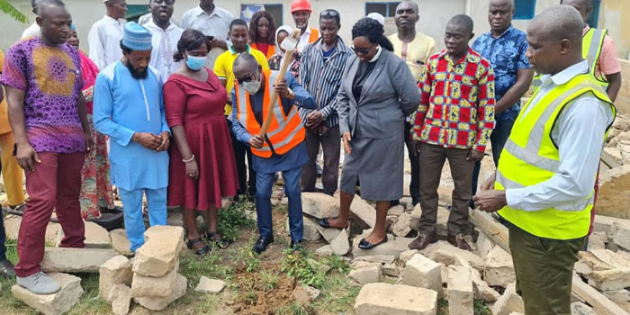 West Akim MCE cut sod for the construction of two classroom blocks 2022