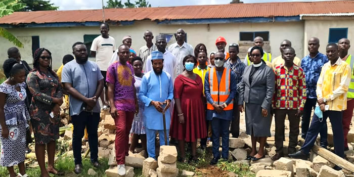 West Akim MCE cut sod for the construction of two classroom blocks 2022