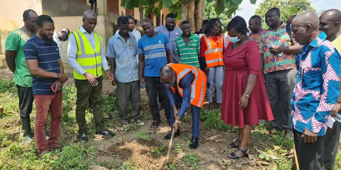 West Akim MCE cut sod for the construction of two classroom blocks 2022