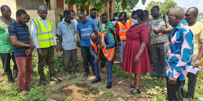 West Akim MCE cut sod for the construction of two classroom blocks 2022